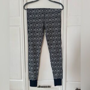 Jack Wills Navy Snowflake Leggings
